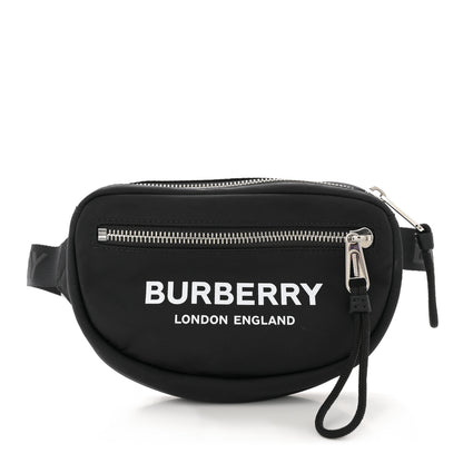 Burberry Econyl Logo Print Large Cannon Bum Bag Black 1 of 12