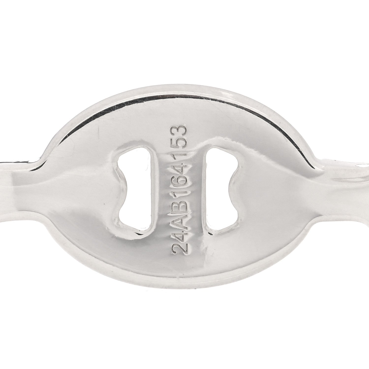 Hermes Sterling Silver MM Chaine d'Ancre Enchainee Cuff Bracelet SH 3 of 4