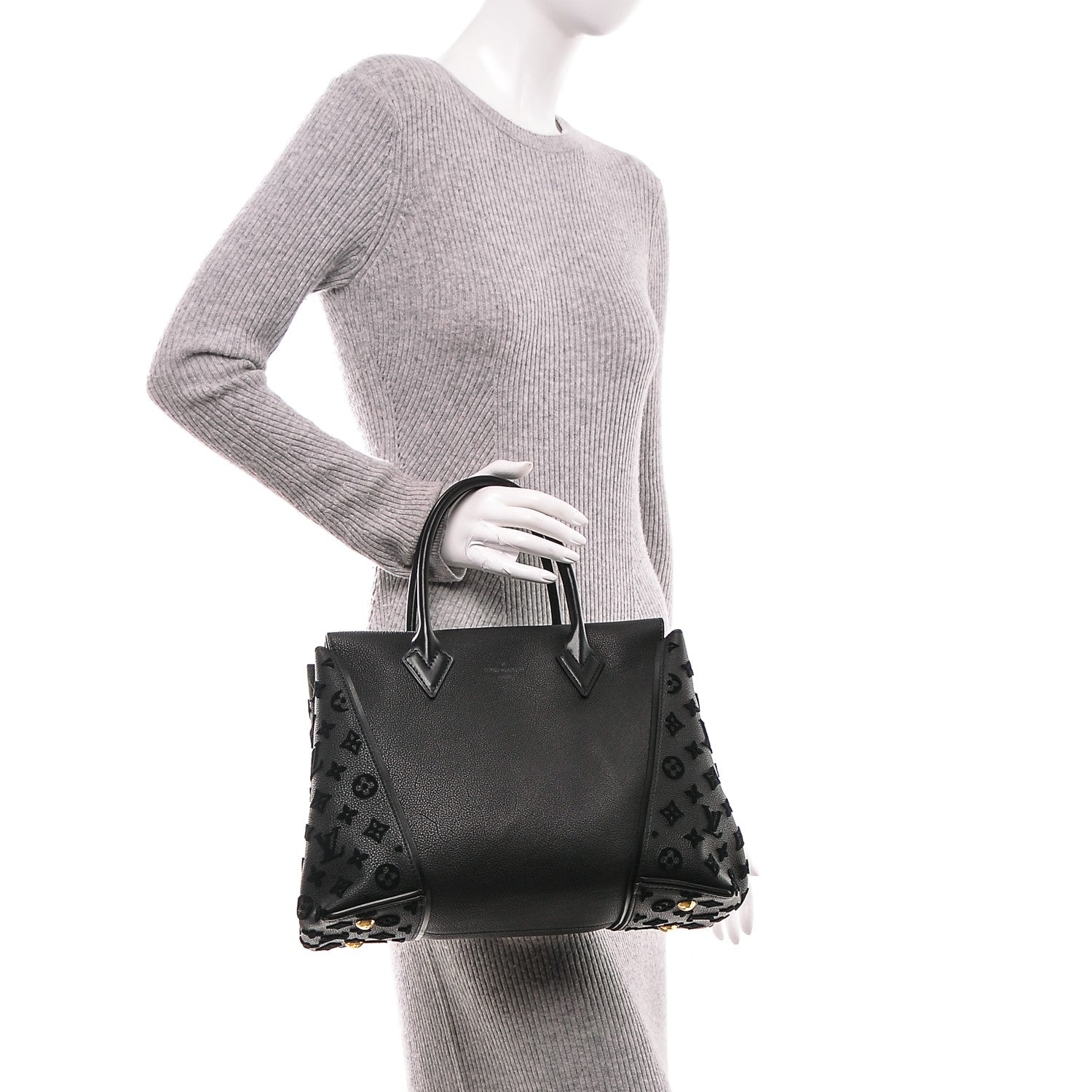 Louis Vuitton Cuir Orfèvre Tote W PM Black 2 of 7