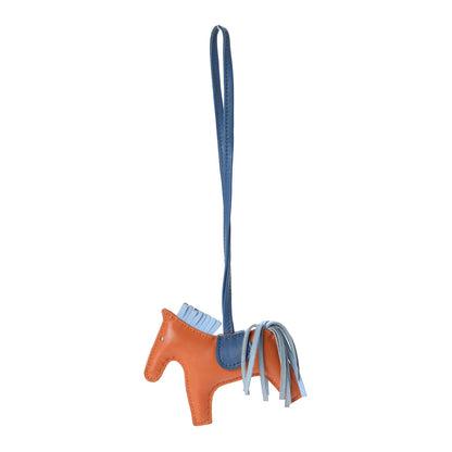 Hermes Milo Lambskin Grigri Rodeo Horse Bag Charm Feu Celeste Bleu Izmir 1 of 4