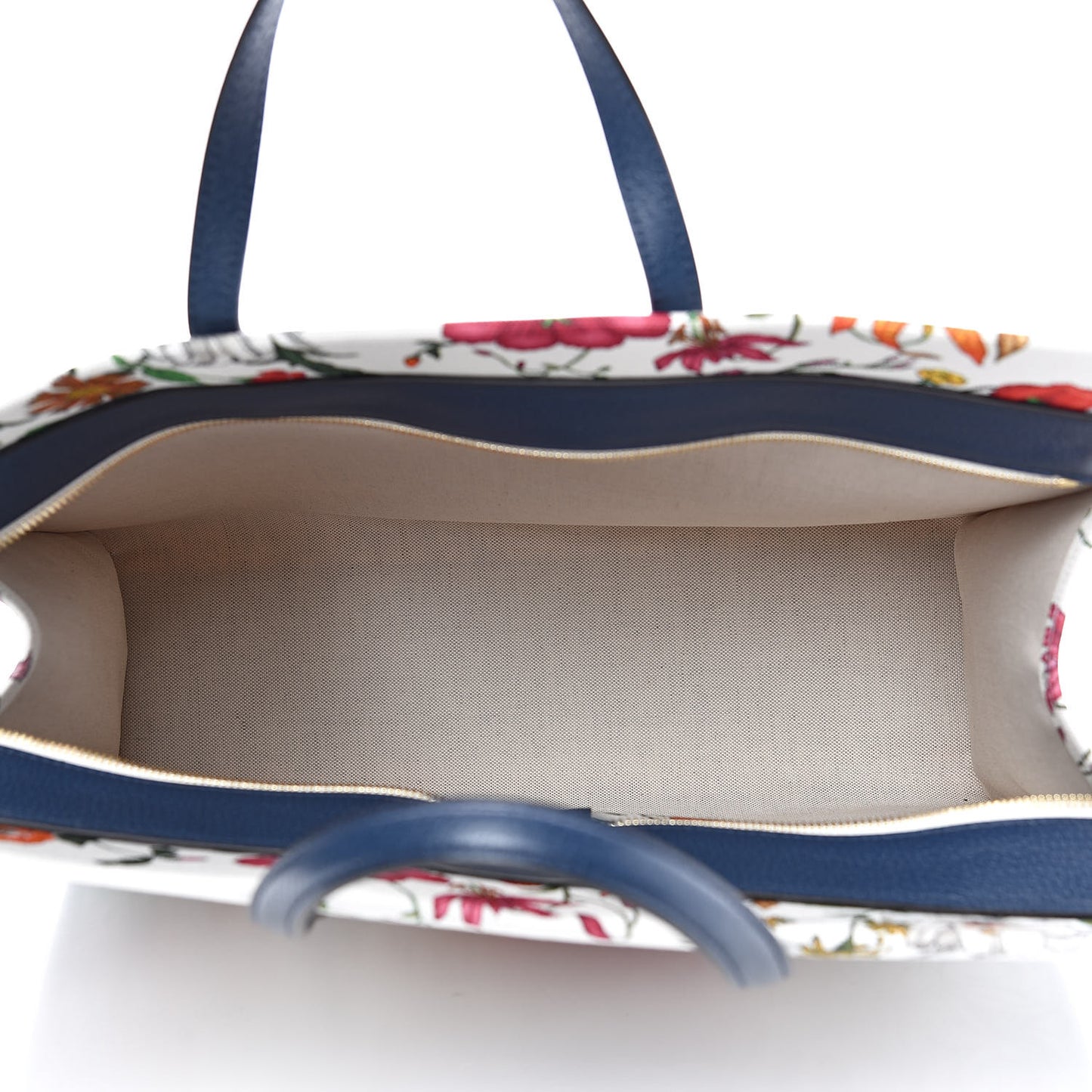 Canvas Large Flora Tote Navy Multicolor