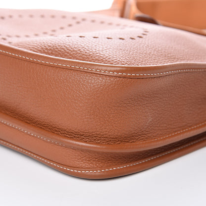 Hermes Taurillon Clemence Evelyne III PM Gold 5 of 10