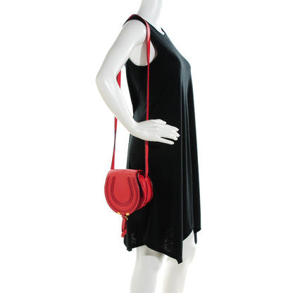Chloe Calfskin Mini Marcie Round Crossbody Bag Red 2 of 9