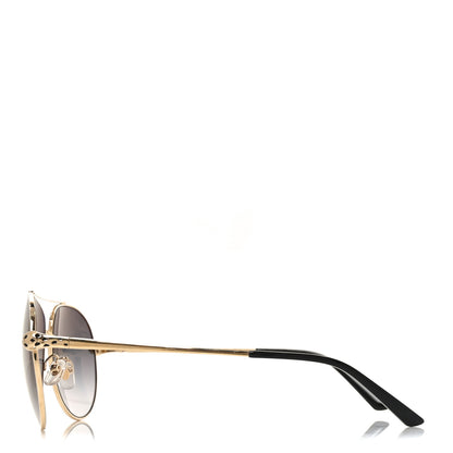 Cartier Panthere De Cartier Aviator Sunglasses CT0233S Gold 3 of 7
