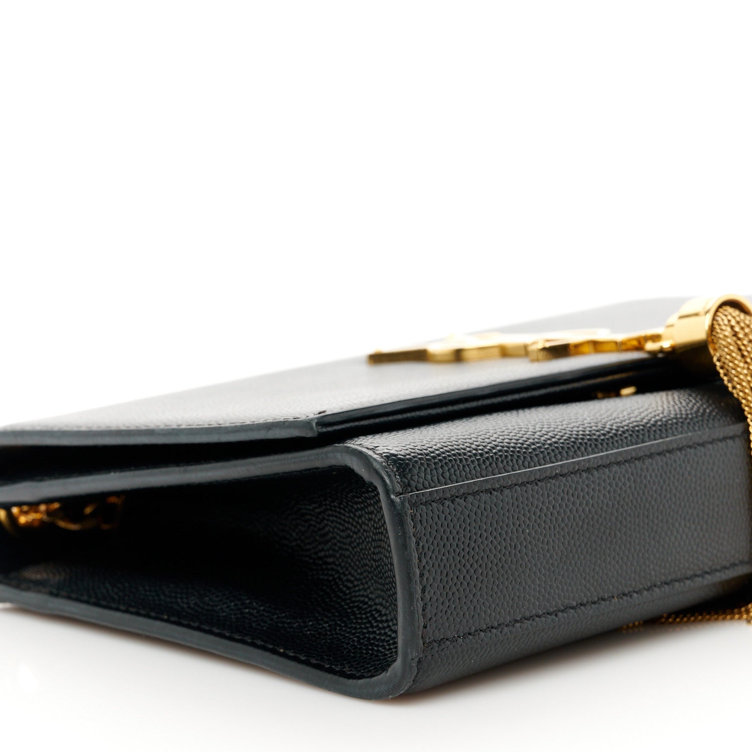 Saint Laurent Grain De Poudre Small Classic Monogram Kate Tassel Satchel Black 10 of 11