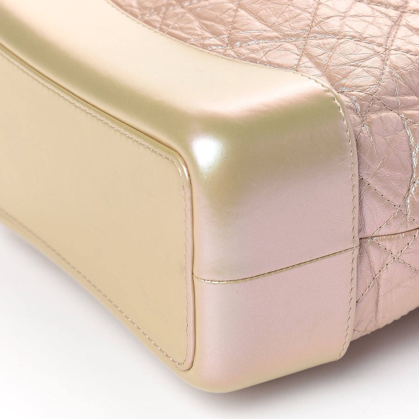 Iridescent Lambskin Calfskin Small Quilted Gabrielle Backpack Light Pink