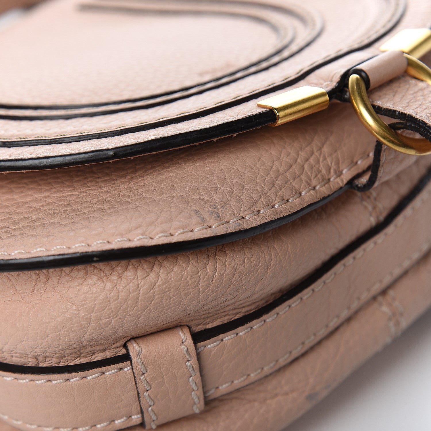 Chloe Calfskin Mini Marcie Round Crossbody Bag Blush Nude 6 of 14