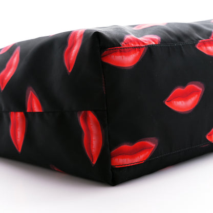 Prada Tessuto Nylon Lips Tote Black 6 of 7