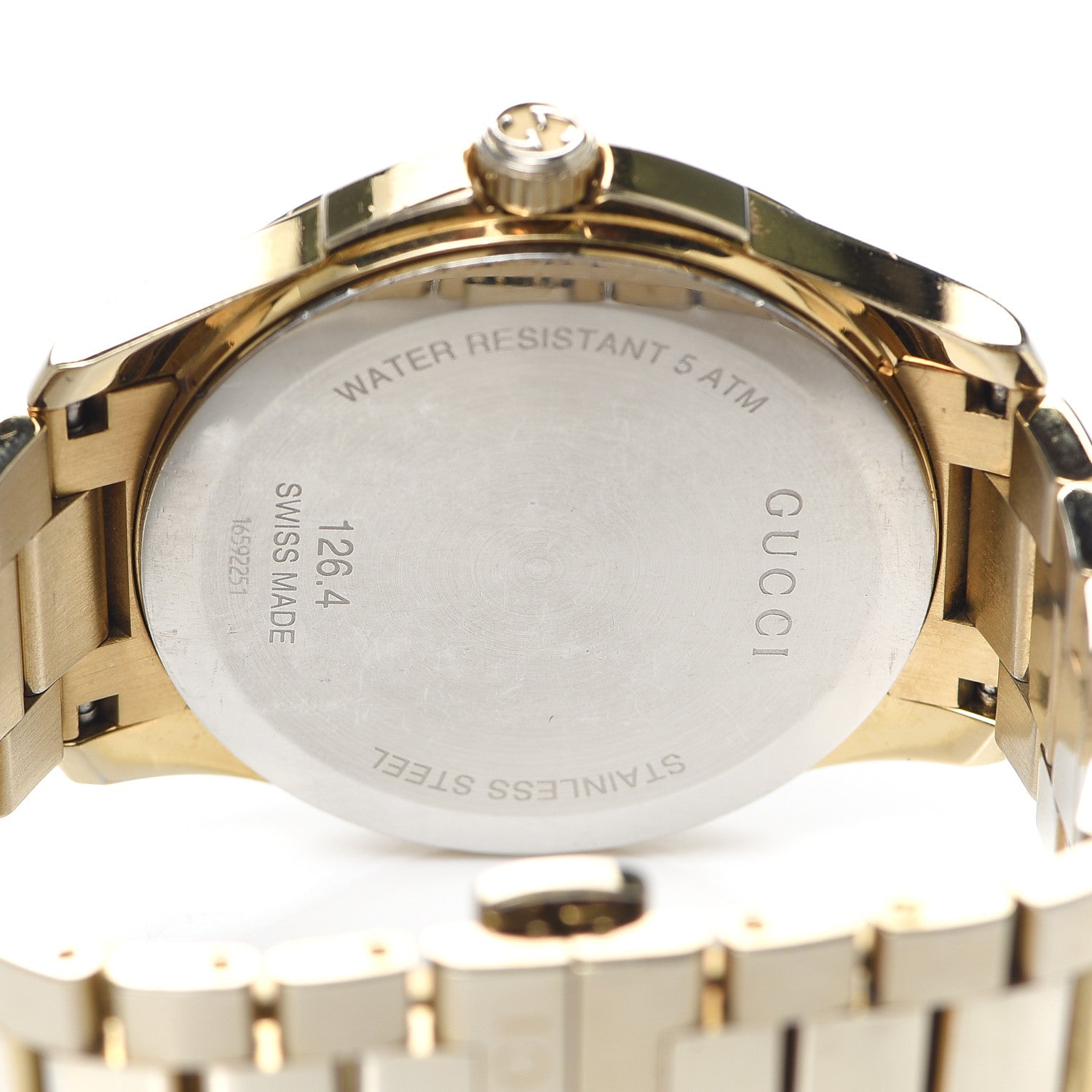 Gucci Stainless Steel 38mm G-Timeless Diamante Quartz Watch Gold 4 of 5