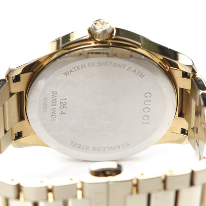 Gucci Stainless Steel 38mm G-Timeless Diamante Quartz Watch Gold 4 of 5