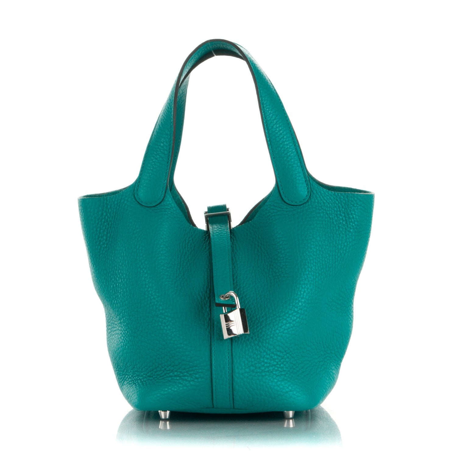 Hermes Taurillon Clemence Picotin Lock 18 PM Bleu Paon 1 of 7