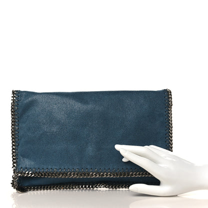 Stella McCartney Shaggy Deer Falabella Fold Over Clutch Blue 2 of 11