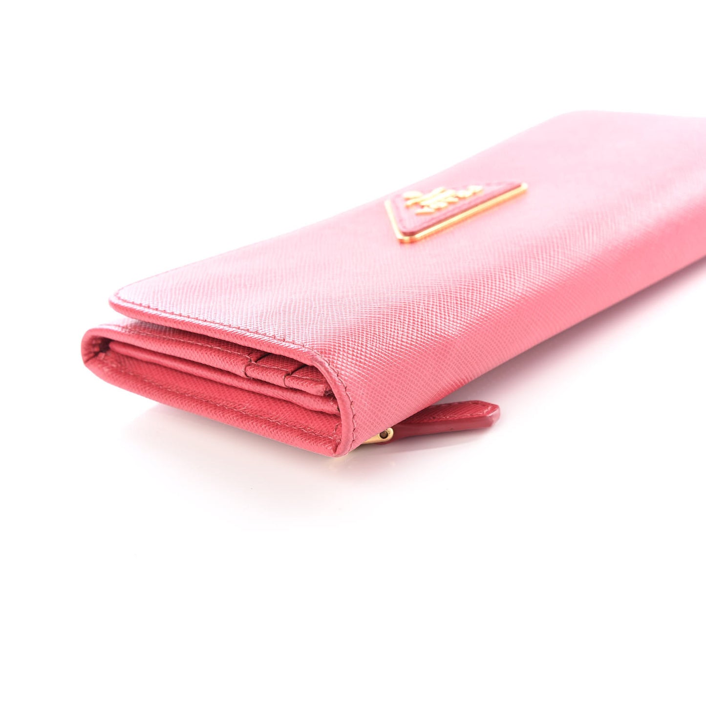 Saffiano Metal Continental Flap Wallet Peonia