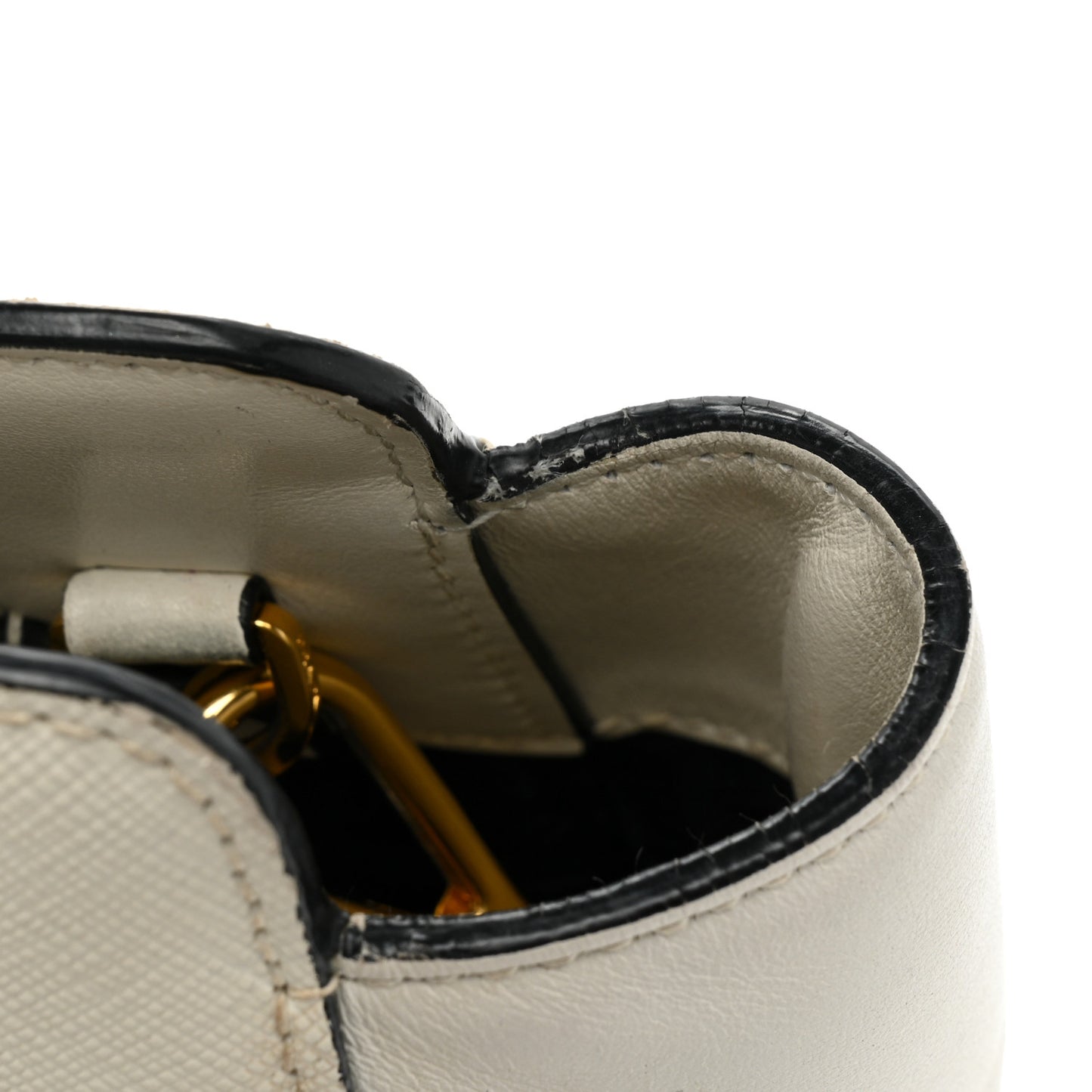Saffiano Soft Calfskin Zippered Tote White