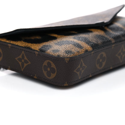Louis Vuitton Monogram Animal Print Pochette Felicie Chain Wallet 9 of 13