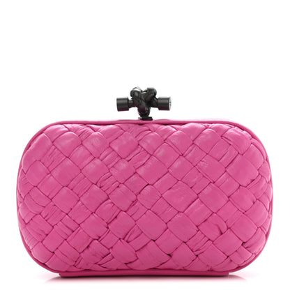 Bottega Veneta Calfskin Knot Clutch Pink 1 of 10