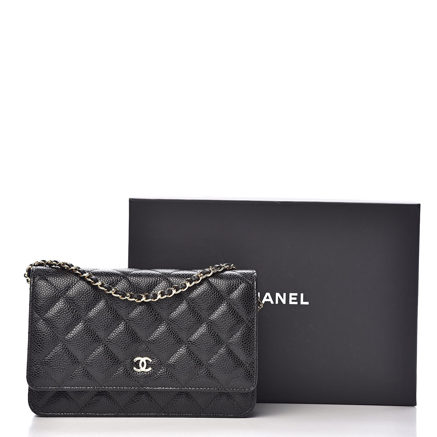 Chanel Caviar Quilted Wallet On Chain WOC Black 12 of 12