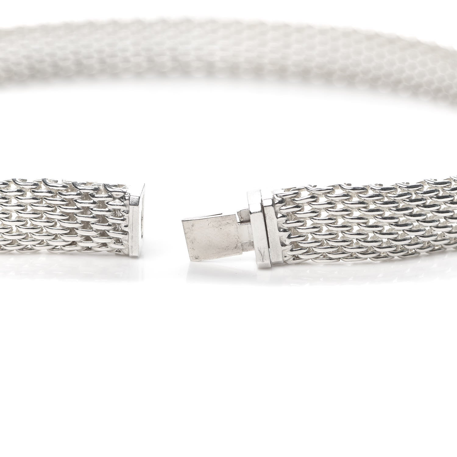 Tiffany Sterling Silver Somerset Mesh Necklace 5 of 5