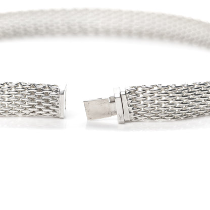 Tiffany Sterling Silver Somerset Mesh Necklace 5 of 5