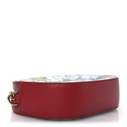 Gucci GG Supreme Monogram Blooms Mini Chain Shoulder Bag Beige Blue Navy Hibiscus Red 4 of 11