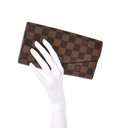Louis Vuitton Damier Ebene Sarah Wallet NM 2 of 7