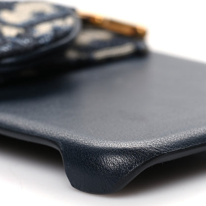 Christian Dior Oblique Calfskin Saddle iPhone X Case Blue 9 of 10