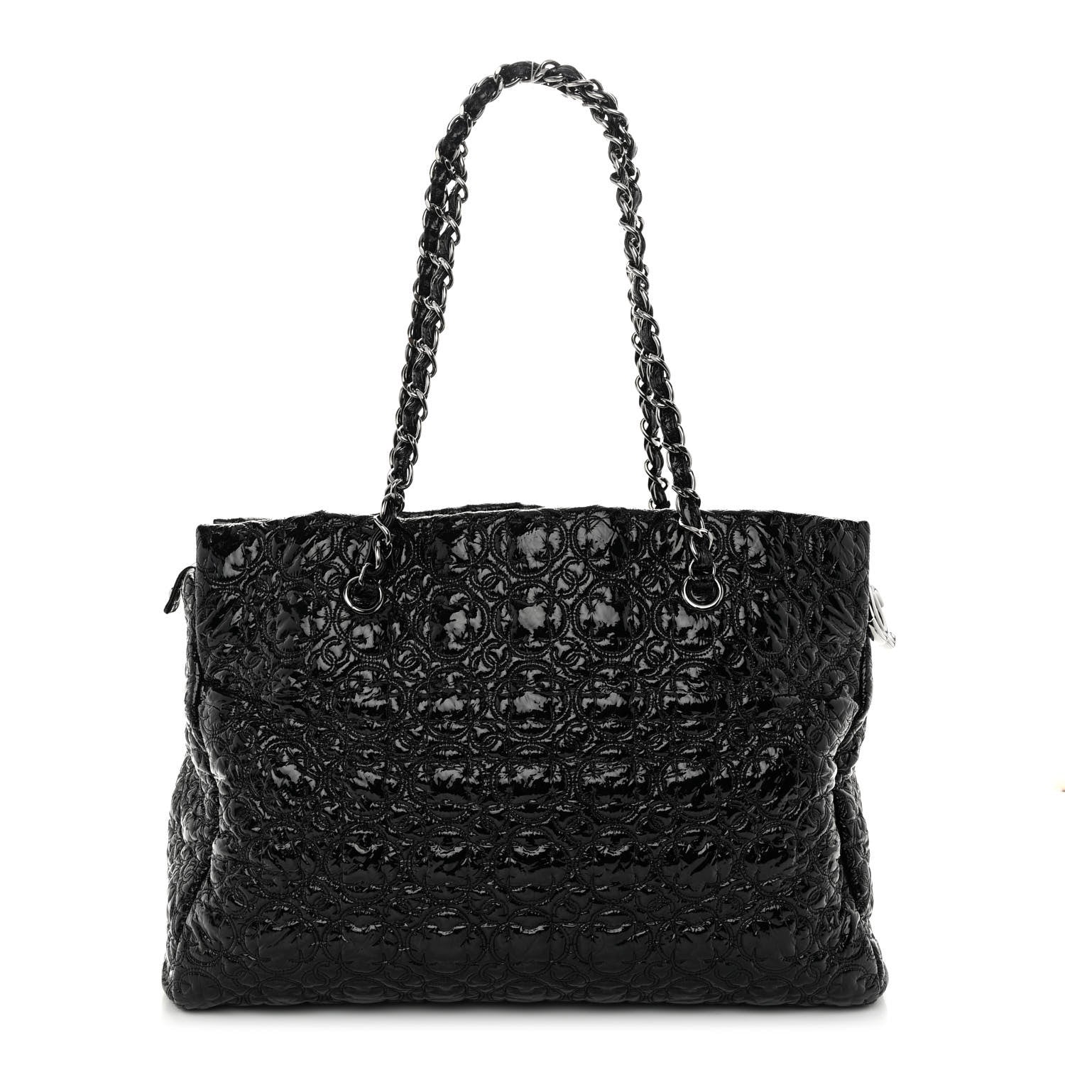 Chanel Vinyl Rock in Moscow Tote Black 1 of 12