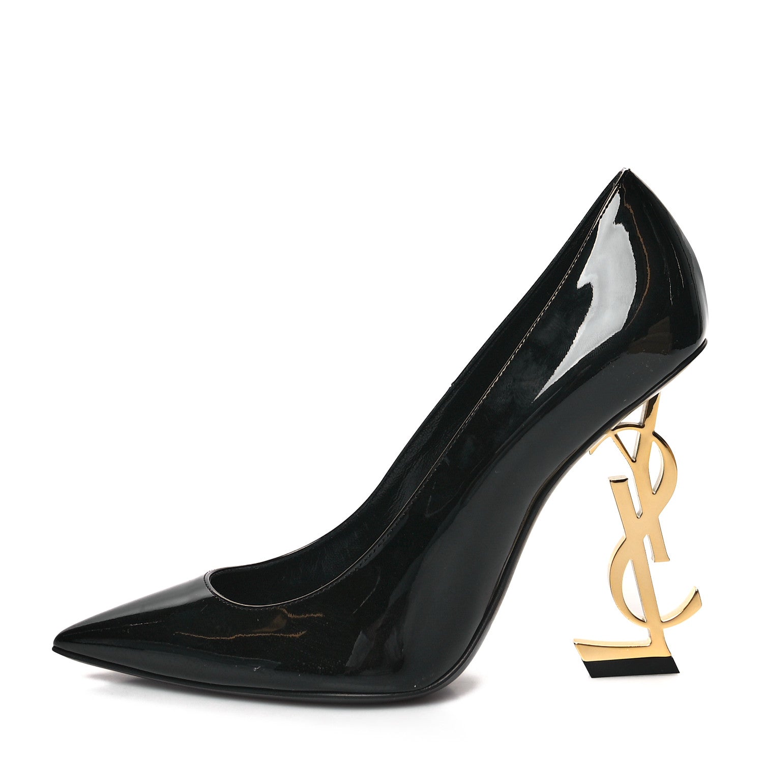Saint Laurent Patent Opyum 110 Pumps 36.5 Black Gold 1 of 8