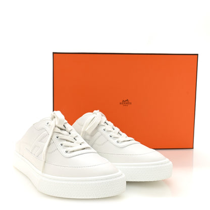 Hermes Calfskin Keep Mule Sneakers 38 White 10 of 10