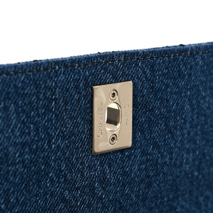 Chanel Washed Denim Quilted Mini Coco Handle Flap Blue 11 of 14