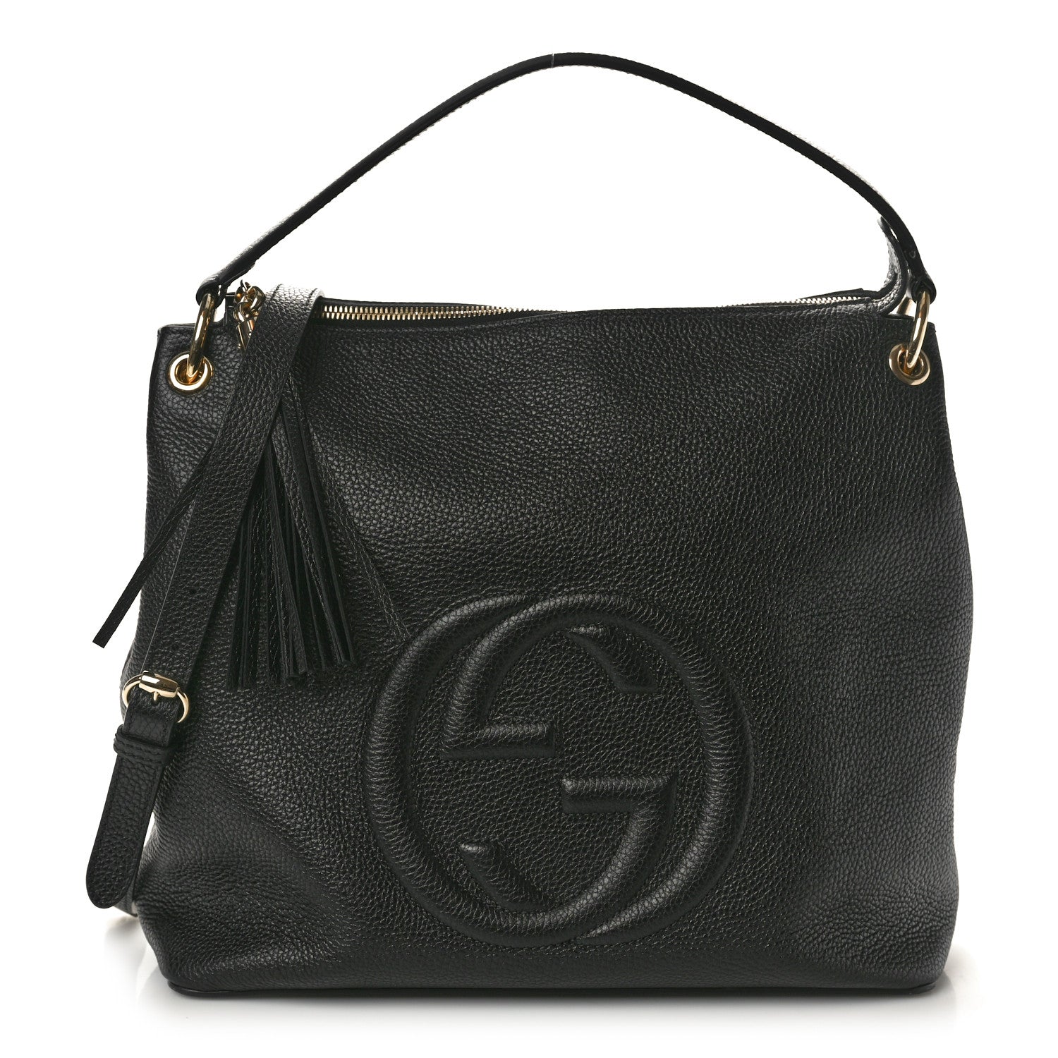 Gucci Pebbled Calfskin Large Soho Hobo Black 1 of 10