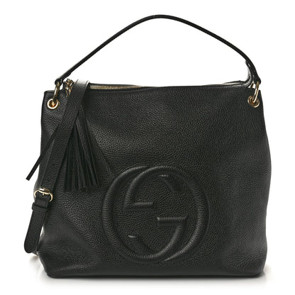 Gucci Pebbled Calfskin Large Soho Hobo Black 1 of 10