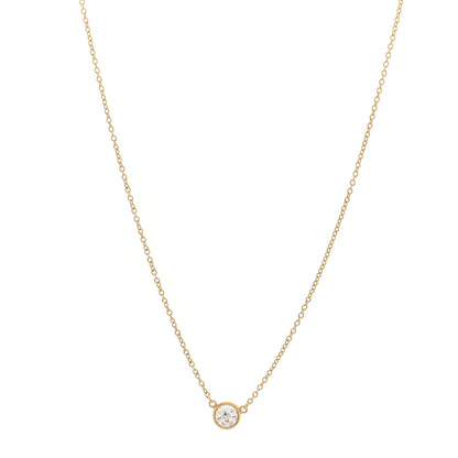 Tiffany 18K Yellow Gold Diamond .29ct Elsa Peretti Diamonds by the Yard Pendant Necklace 1 of 4