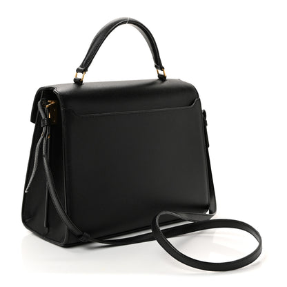 Saint Laurent Grain de Poudre Medium Classic Monogram Cassandra Top Handle Black Rouge Legion 3 of 9