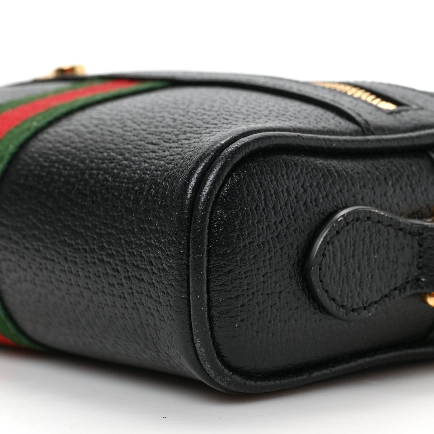 Gucci Calfskin Web Mini Ophidia Shoulder Bag Black 9 of 9