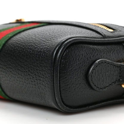 Gucci Calfskin Web Mini Ophidia Shoulder Bag Black 9 of 9