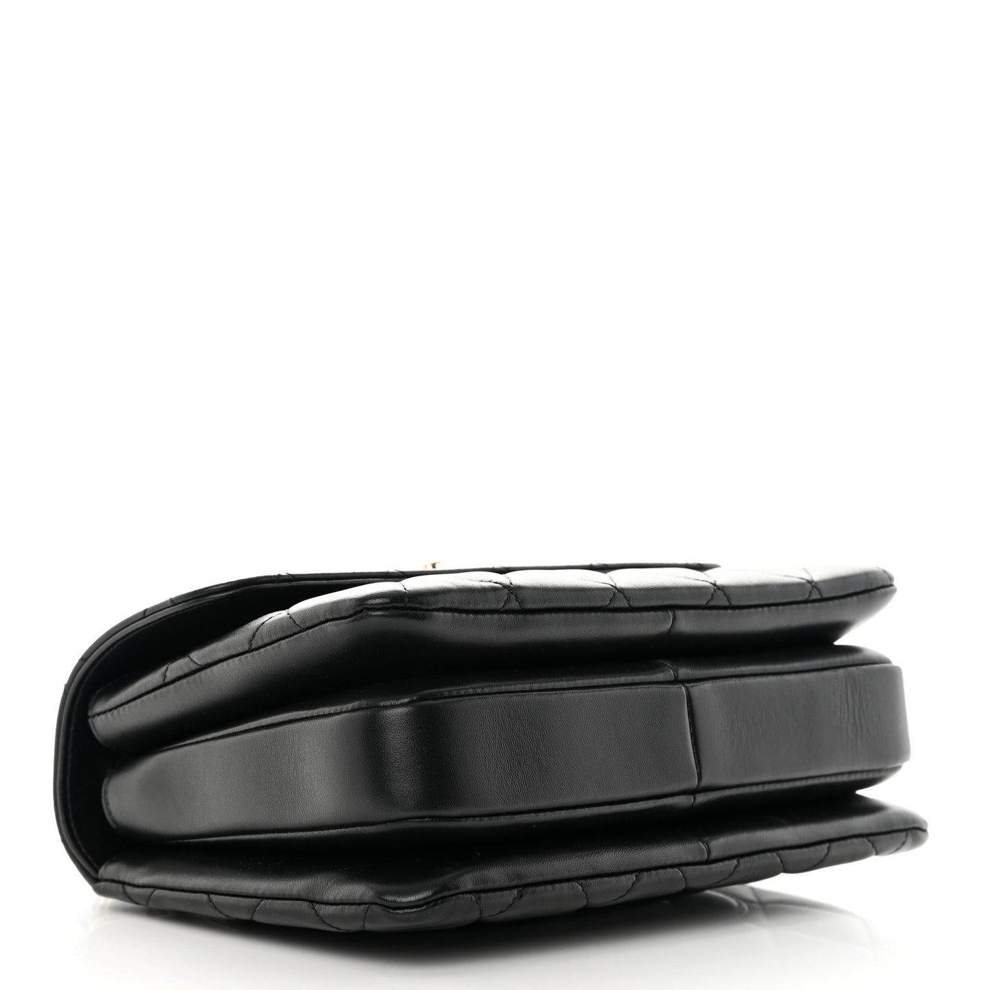 Lambskin Quilted Small Trendy CC Dual Handle Flap Bag Black