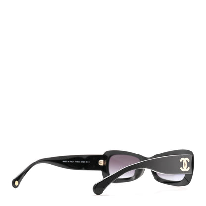 Chanel Acetate Butterfly CC Sunglasses 71751A Black 4 of 8