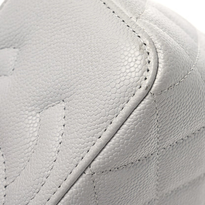 Chanel Caviar Quilted Sweetheart Vanity Case White 13 of 15