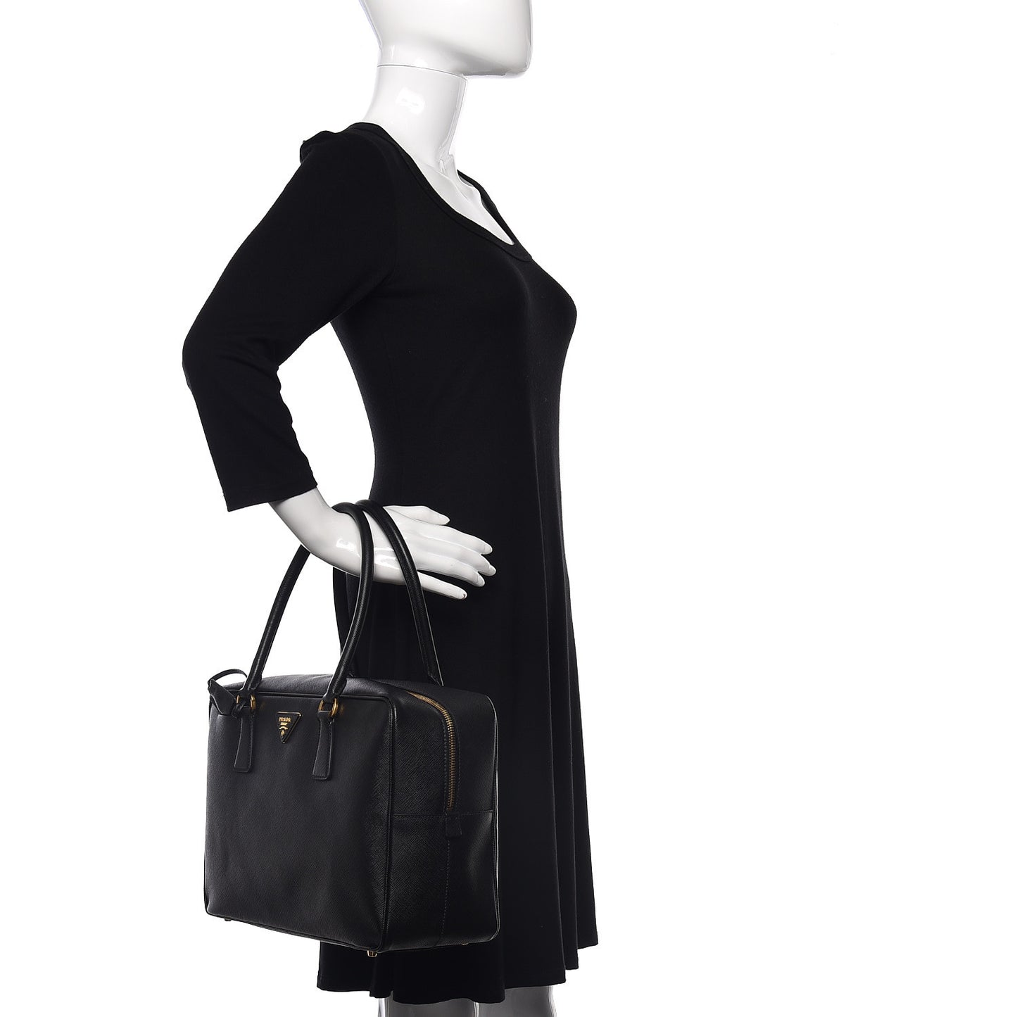 Saffiano Lux Bauletto Nero Black