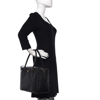 Prada Saffiano Lux Bauletto Nero Black 2 of 11