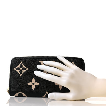 Louis Vuitton Empreinte Monogram Giant Zippy Wallet Black Beige 2 of 8