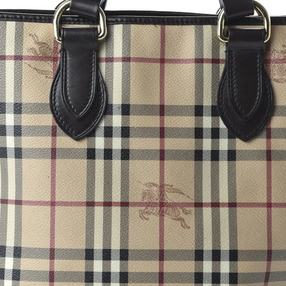 Burberry Haymarket Check Small Onslow Tote Chocolate 9 of 9