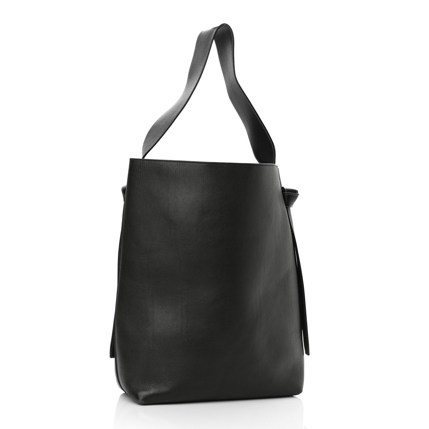 Celine Shiny Smooth Calfskin Small Twisted Cabas Navy Dark Green 3 of 10