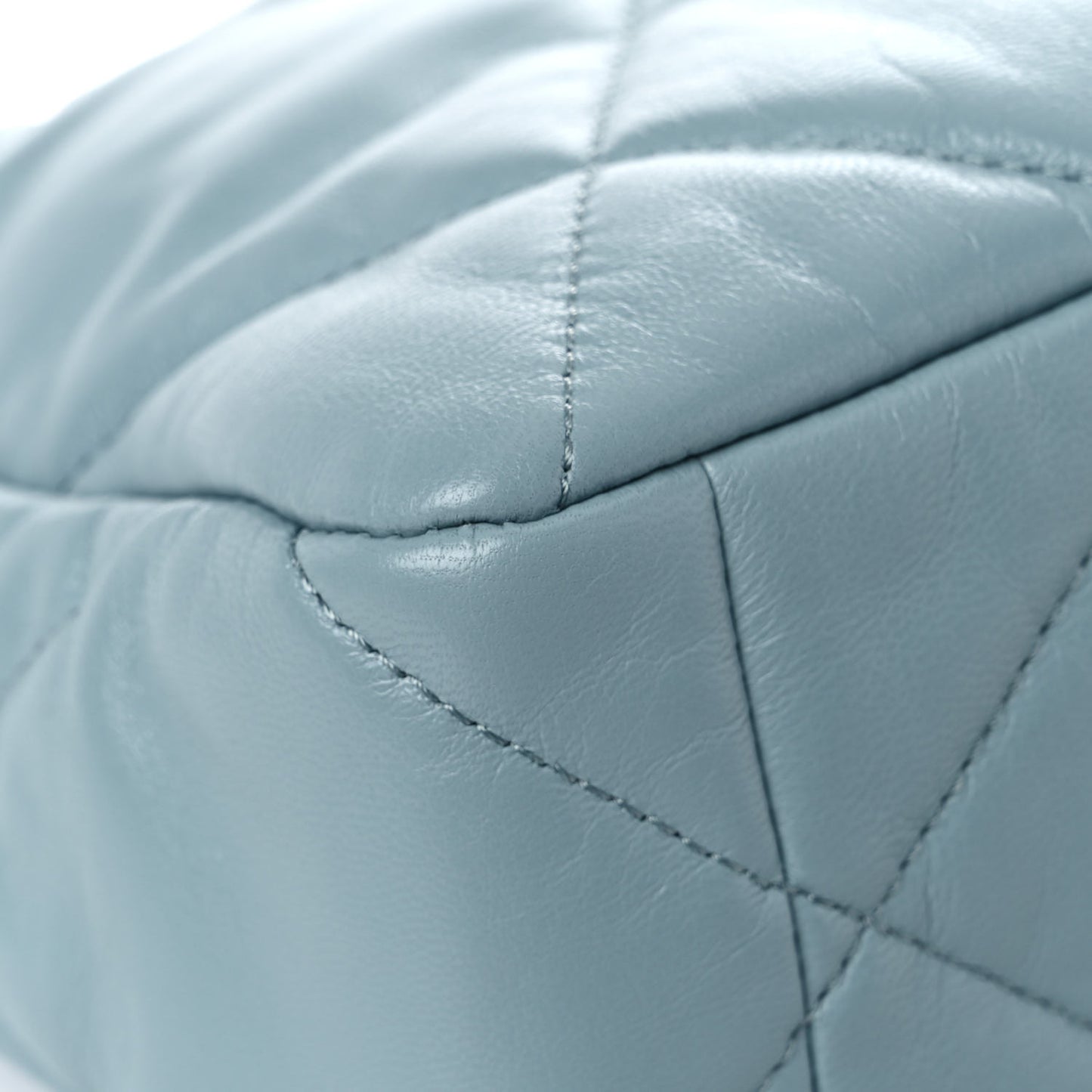 Lambskin Quilted Large Chanel 19 Flap Light Blue