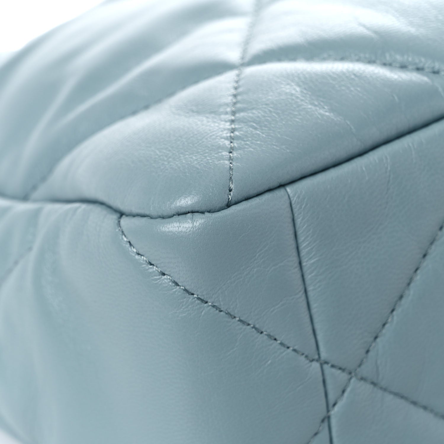 Chanel Lambskin Quilted Large Chanel 19 Flap Light Blue 10 of 11