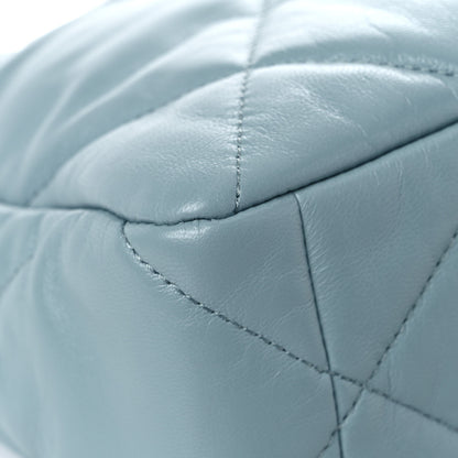 Chanel Lambskin Quilted Large Chanel 19 Flap Light Blue 10 of 11