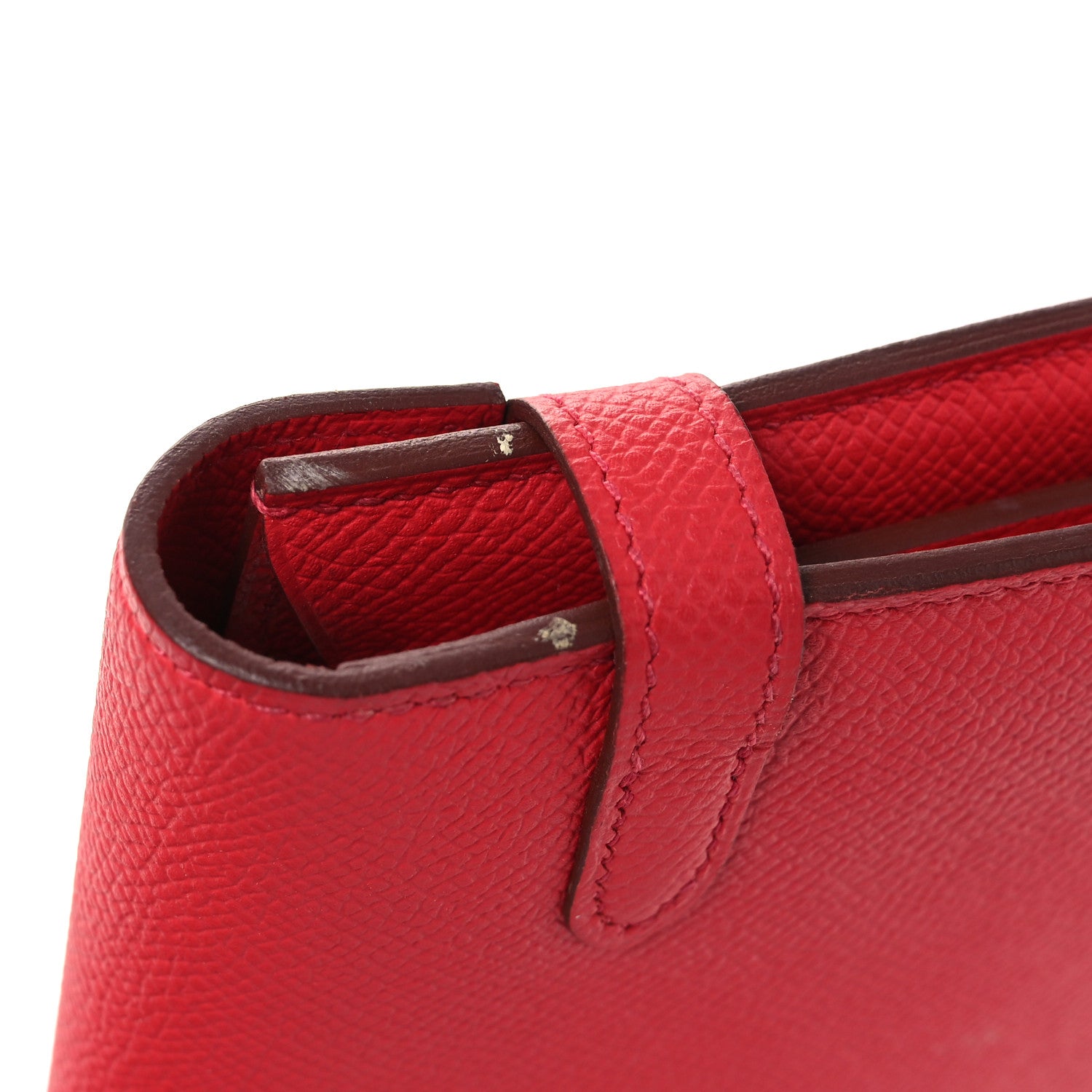 Hermes Epsom Kelly Longue Wallet Rouge Pivoine 25 of 28