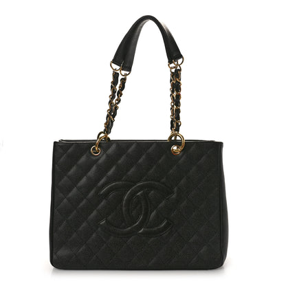 Chanel Caviar Quilted Grand Shopping Tote GST Black 1 of 11