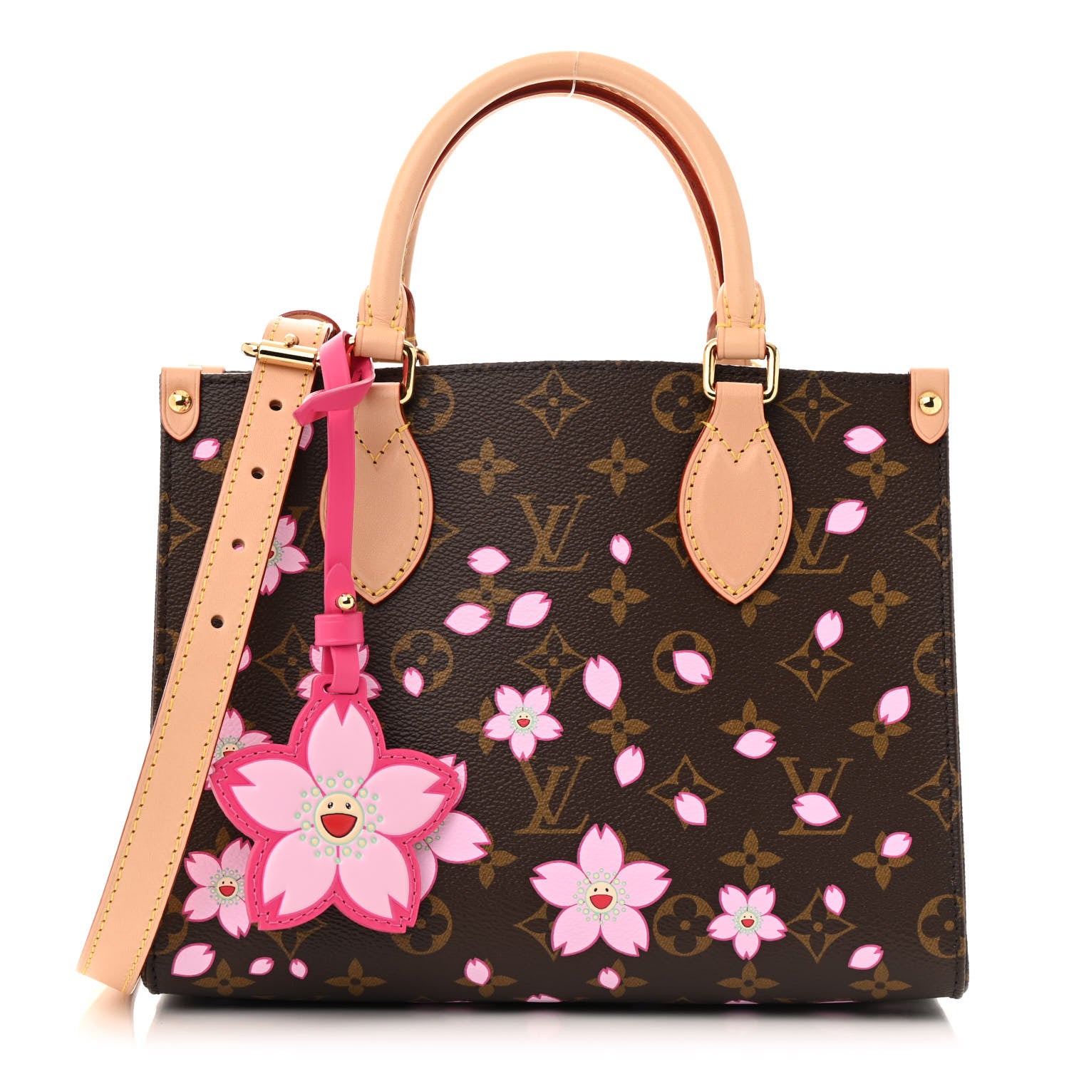 Louis Vuitton LV X TM Monogram Cherry Blossom Onthego PM Sakura Brown 1 of 10